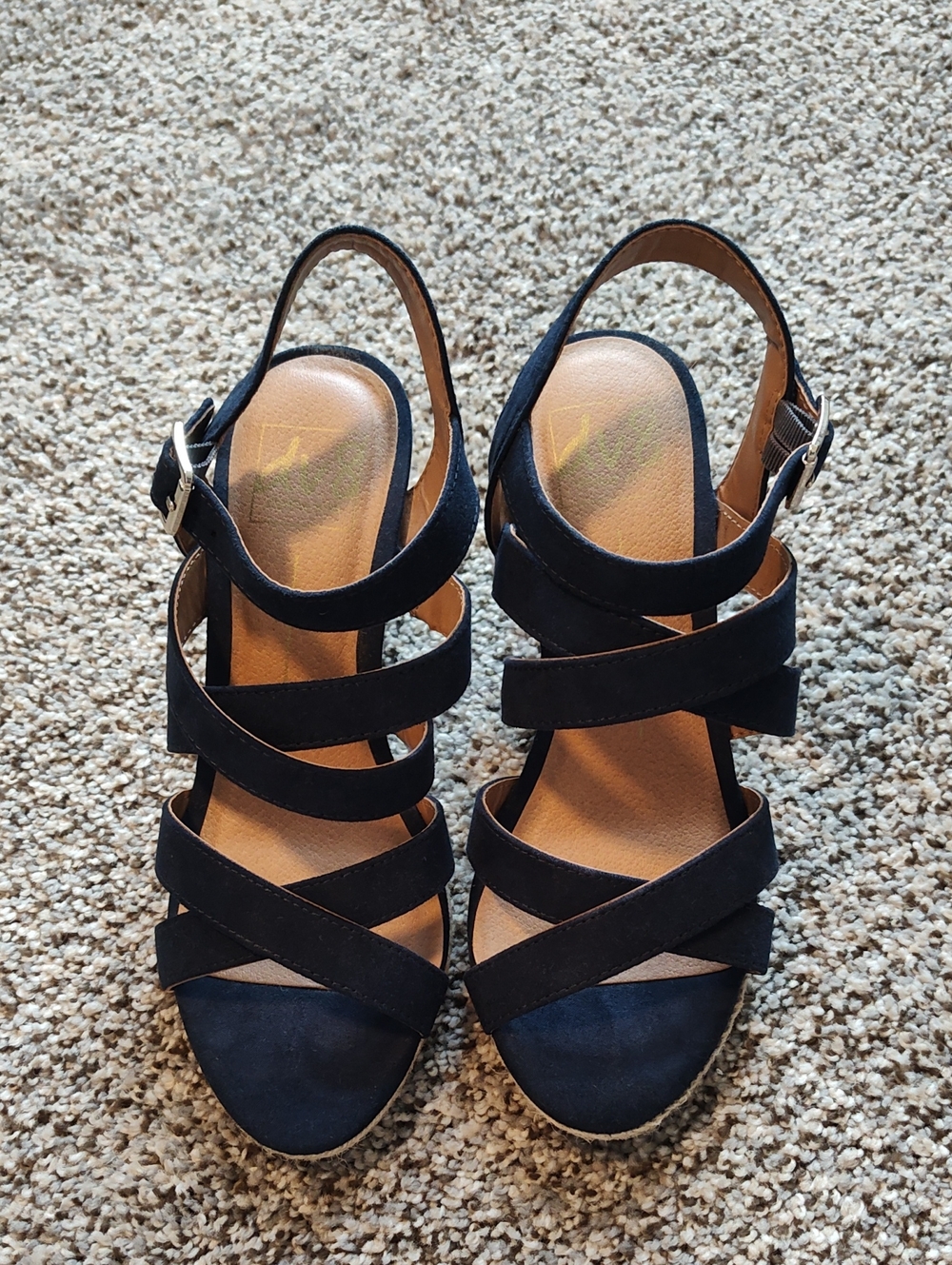 Dolce Vita Navy Strappy Slingback Sandals
